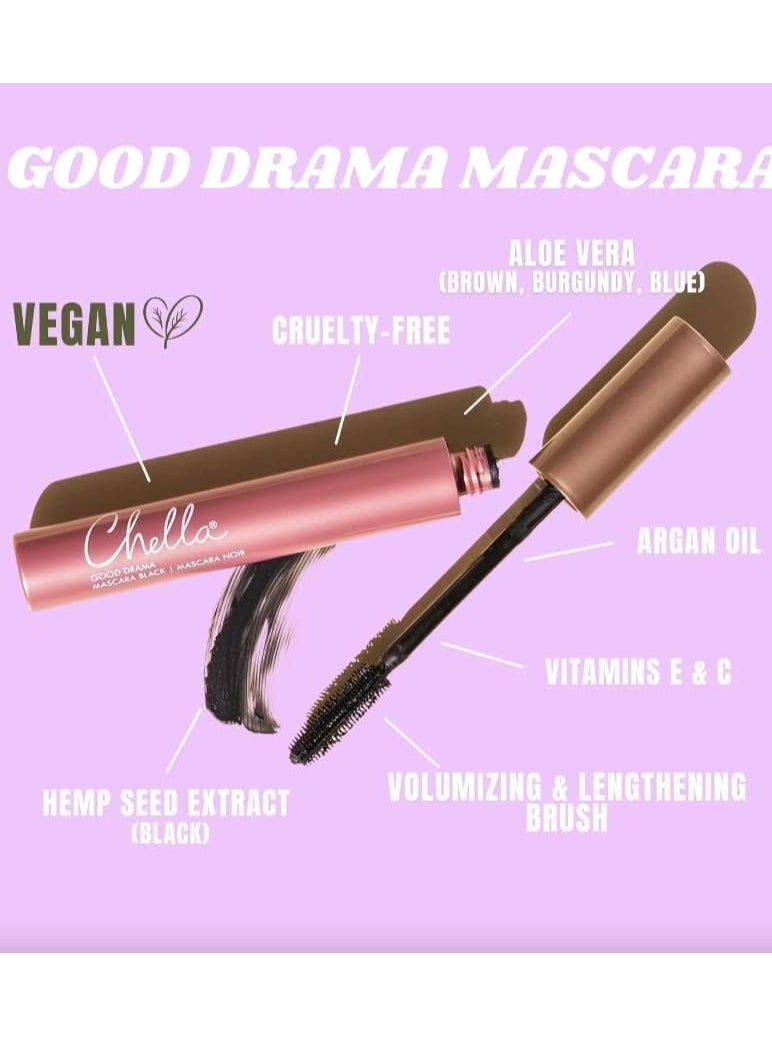 Good Drama Burgundy Vegan Mascara Burgundy 10ml