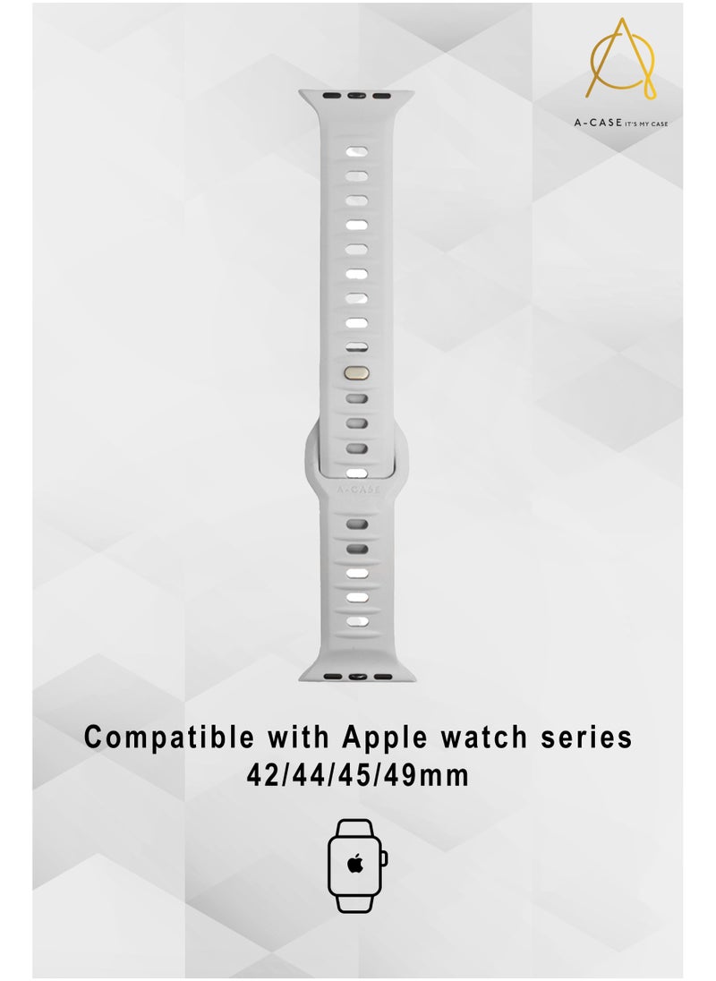 A-Case Series Amasra Compatible with Apple watch series 42/44/45/49mm Silicone Band Patented bidirectional connectors Strong magnetic attachment for easy length adjustment and secure fit Soft UV treated FKM SILICONE for lasting smooth finish Waterproof and washable - Pink