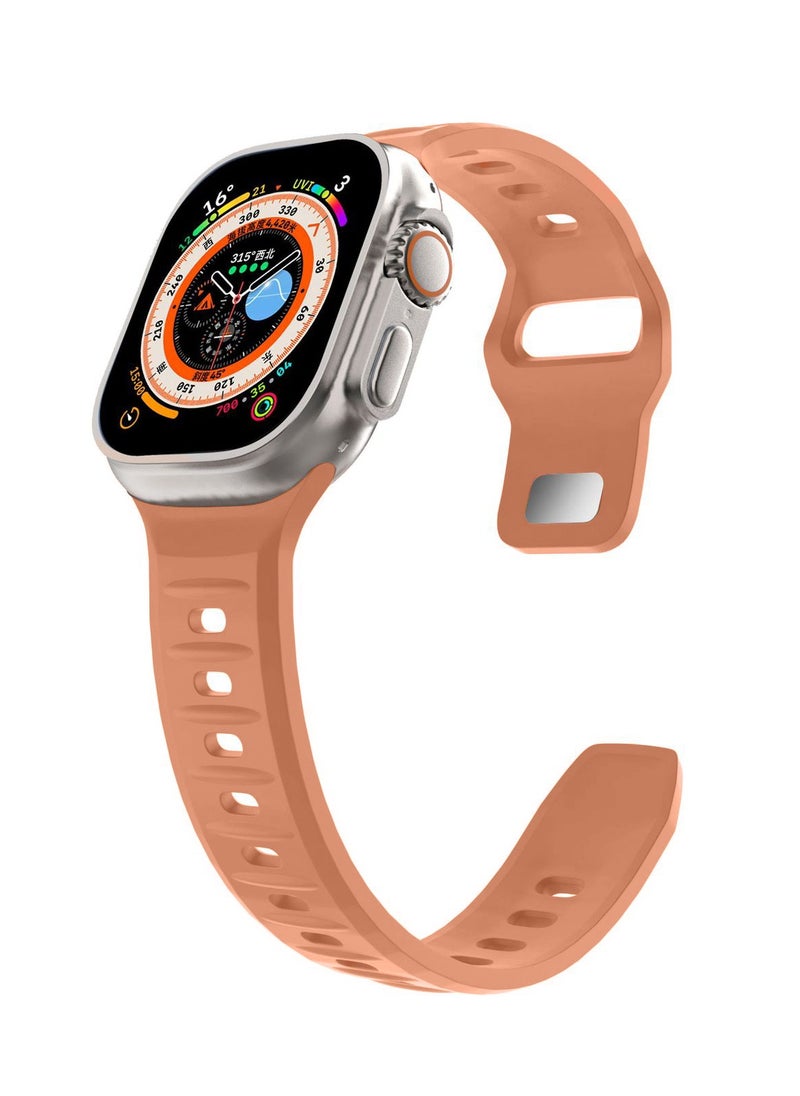 A-Case Series Amasra Compatible with Apple watch series 42/44/45/49mm Silicone Band Patented bidirectional connectors Strong magnetic attachment for easy length adjustment and secure fit Soft UV treated FKM SILICONE for lasting smooth finish Waterproof and washable - Pink