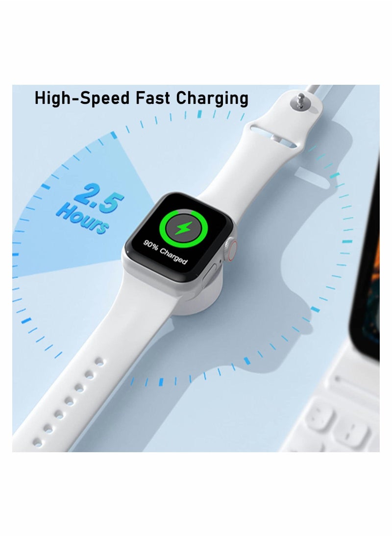 Upgraded for Apple Watch Magnetic Fast Charger to USB-C Cable (1m/Portable) Magnetic Wireless Charging Compatible with Apple Watch Series 8/7/6/SE/5/4/3/2/1