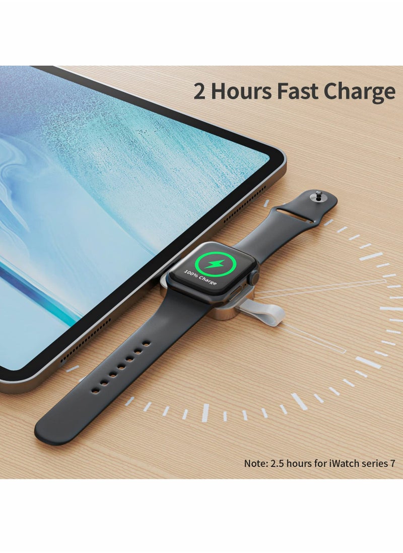 Portable Apple Watch Charger iWatch Wireless Charger with USB C Fast Charging Magnetic Travel Charger for Apple Watch Series 8 7 SE 6 5 4 3 2