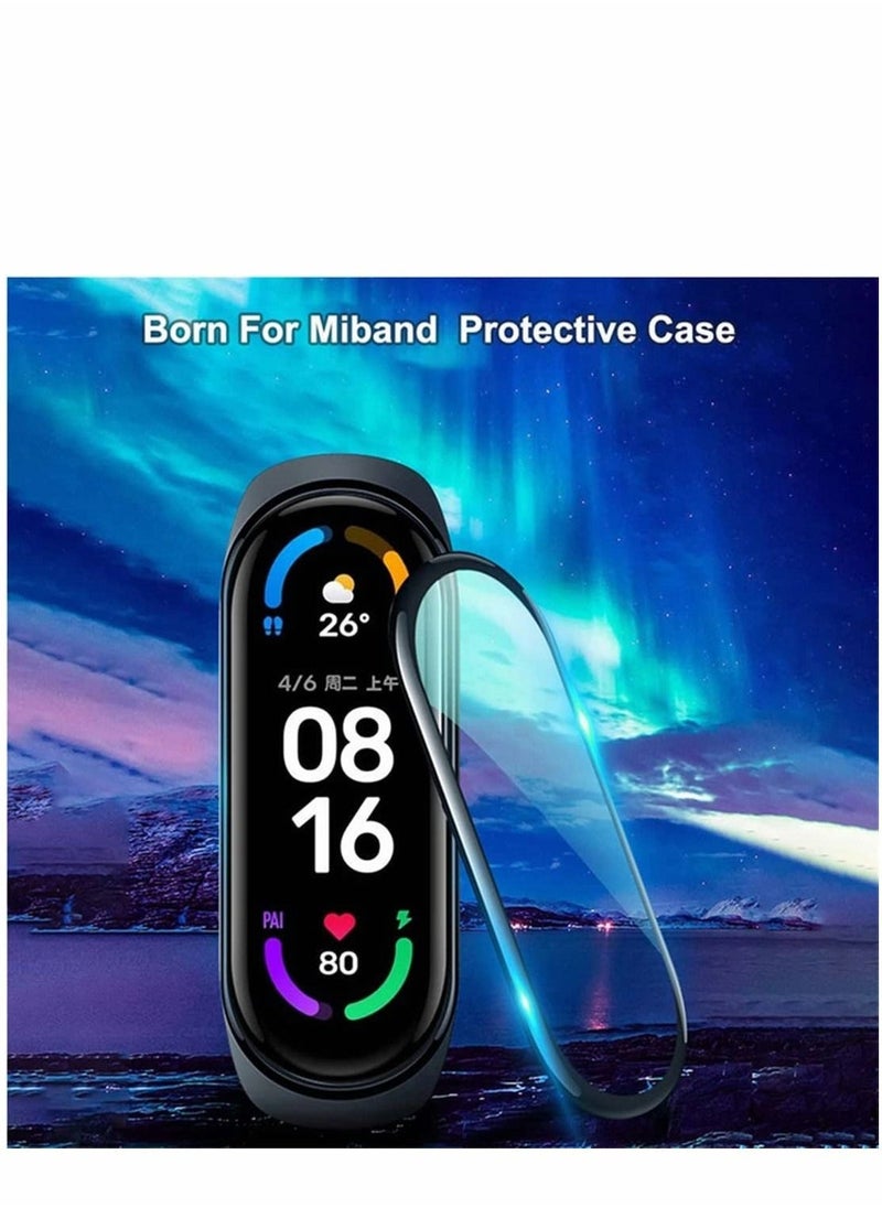 3pcs Screen Protector For Xiaomi Mi Band 6 Screen Protector 3D Full Cover Clear HD Protective Film for Mi band 6