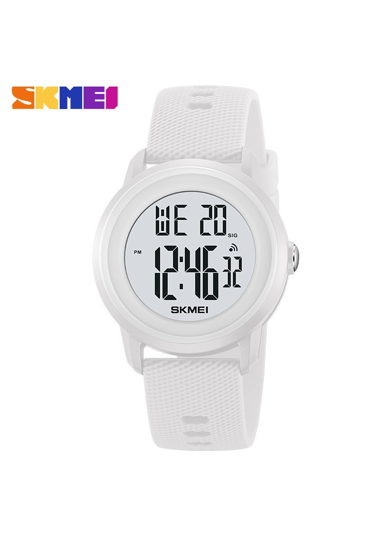 SKEMI Unisex Sporty Multifunction Waterproof Watch White