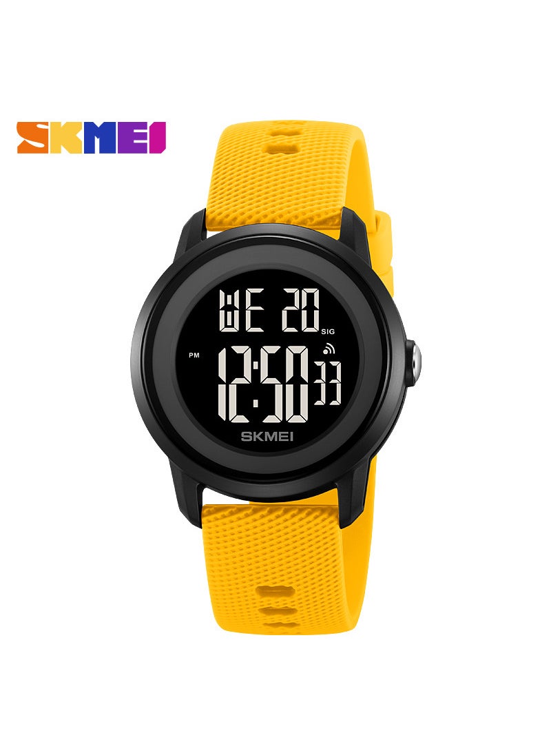 SKEMI Unisex Sporty Multifunction Waterproof Watch Yellow