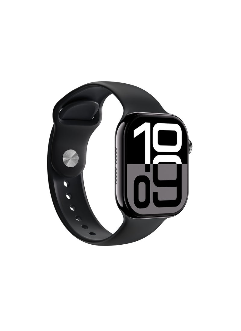 Active 10 Smart Watch 46MM/ Voice Assistant / Sports Modes / ChatGPT / Heart Rate / Thermometer / 10 Days Standby / 2-3 Days Working Time / Double Tap Function / Bluetooth Call - Black