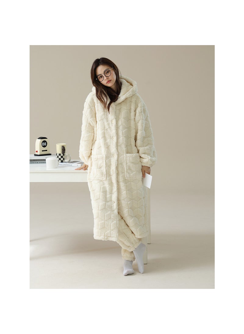 Luxury Velvet Couples Sleepwear Autumn Winter Set J2250-women's model