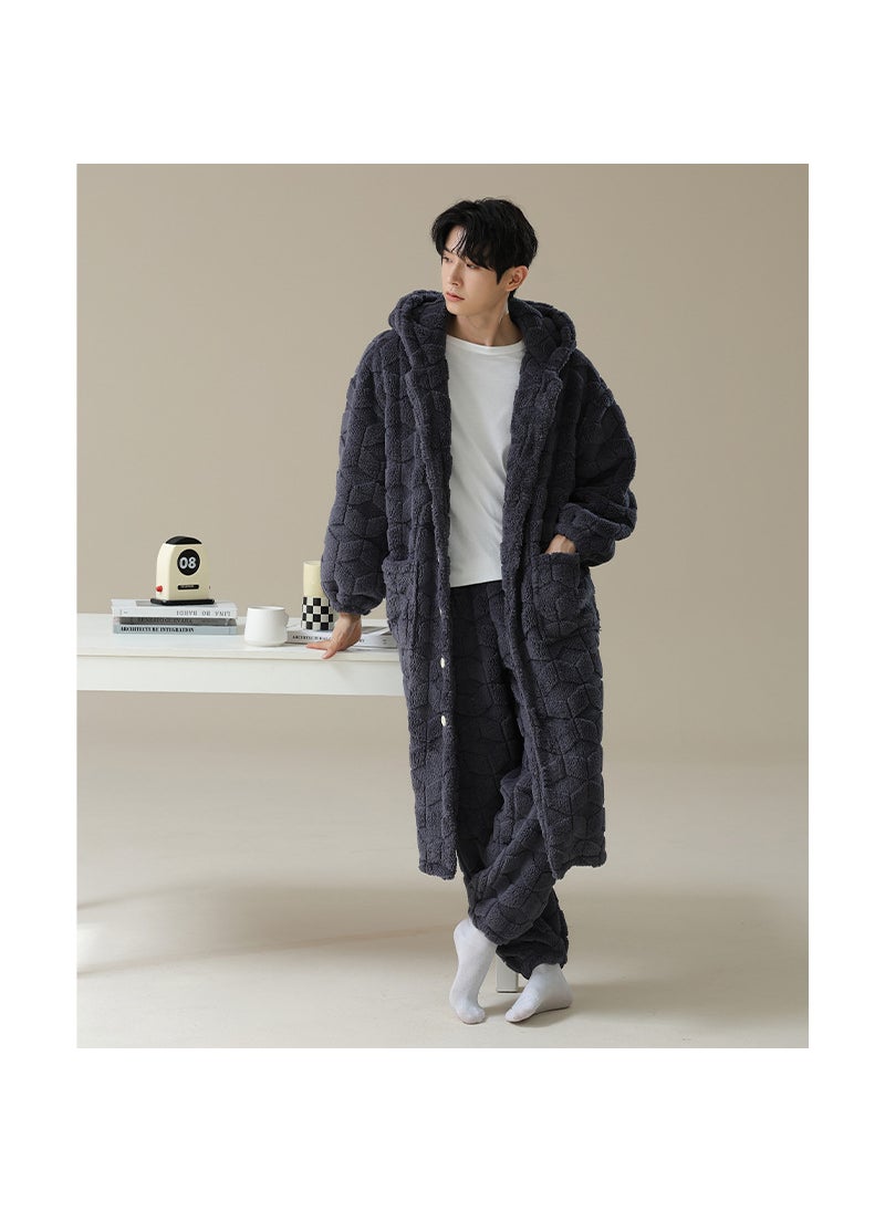 Luxury Velvet Couples Sleepwear Autumn Winter Set J2251-men's style