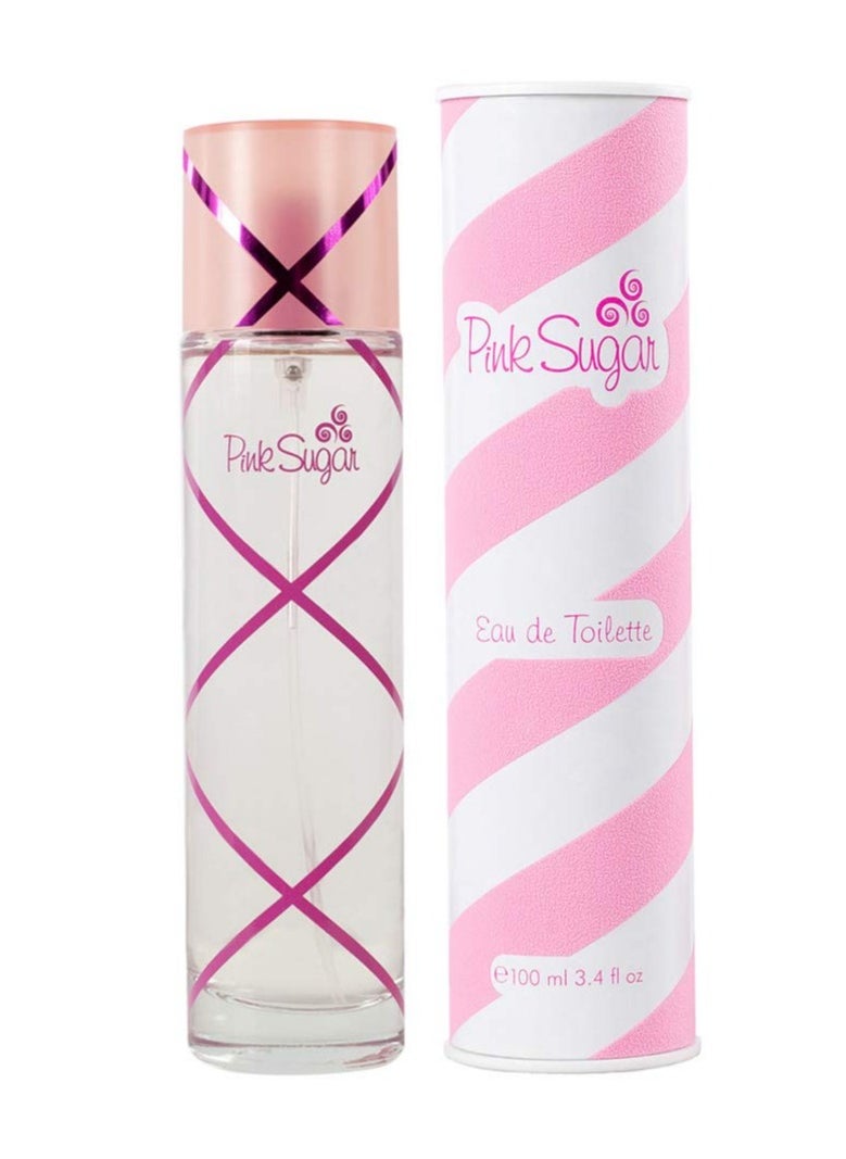 Pink Sugar Eau de Toilette Spray Perfume for Women, Floral + Fruity, Notes of Raspberry, Cotton Candy, Vanilla, Sweet & Sensual, Long-Lasting Scent