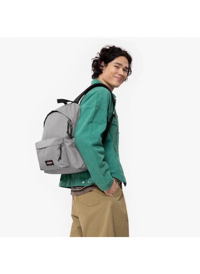 Eastpak Day Pak'R Snow Grey Medium backpack with bottle holder and laptop sleeve