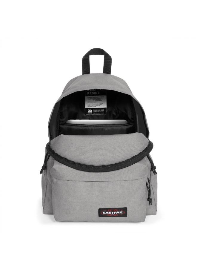 Eastpak Day Pak'R Snow Grey Medium backpack with bottle holder and laptop sleeve