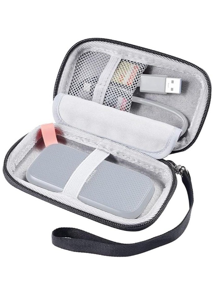 Hard Carrying Case Storage Bag for SanDisk 480GB 1TB 2TB 4TB Extreme Pro Portable SSD SDSSDE30 / SDSSDE81 Solid State Drive EVA Shockproof Water Repellent Protective Storage Travel Bag