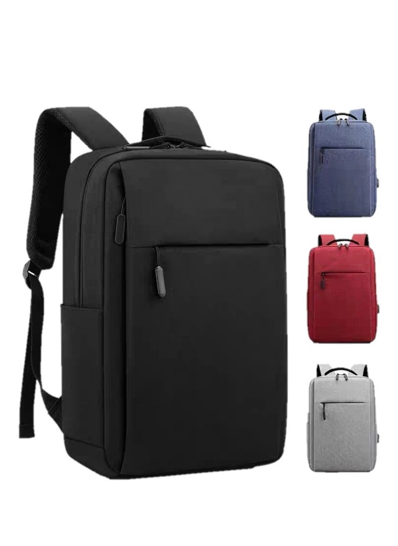 School Backpack Casual Laptop Bag Usb Charging Urban Travel black