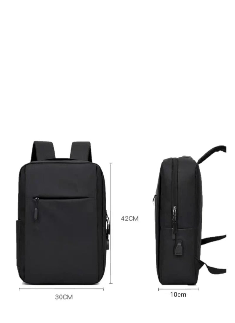 School Backpack Casual Laptop Bag Usb Charging Urban Travel black