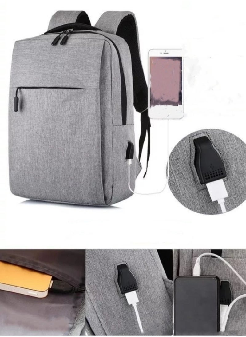 School Backpack Casual Laptop Bag Usb Charging Urban Travel black