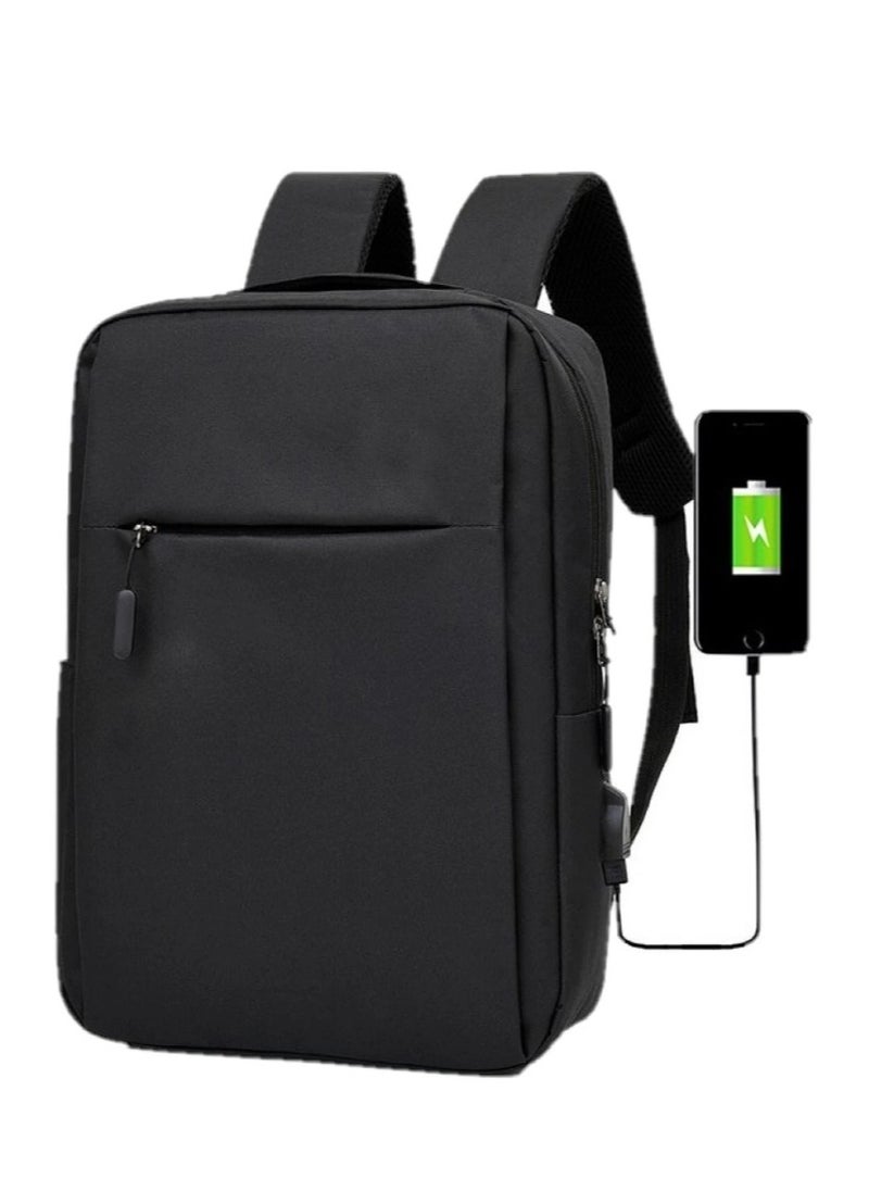 School Backpack Casual Laptop Bag Usb Charging Urban Travel black