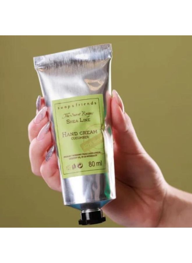 Soap&Friends Hydrating Hand Cream 80ml – 20% Organic Shea Butter with Soothing Cucumber – Natural, Cruelty-Free Hand Moisturizer