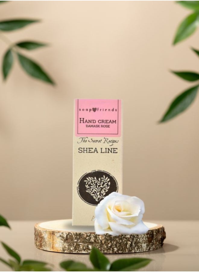 Soap&Friends Damask Rose Hand Cream 80ml – Luxurious Award-Winning Hand Moisturizer with 20% Organic Shea Butter