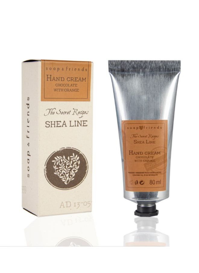 Soap&Friends Chocolate Hand Cream 80ml – Indulgent Moisturizer with 20% Organic Shea Butter – Natural, Cruelty-Free Hand Cream for Dry Skin, Deep Hydration & Nourishing Care