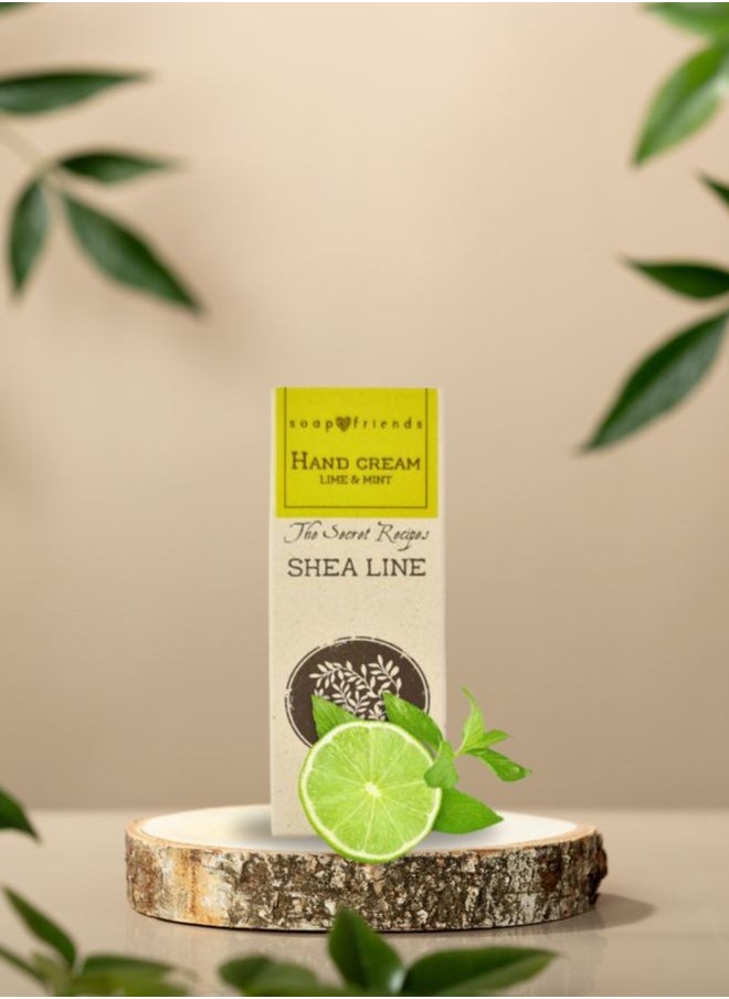Soap&Friends Lime & Mint Hand Cream 80ml – Refreshing Moisturizer with 20% Organic Shea Butter – Natural, Cruelty-Free Hand Cream for Hydration