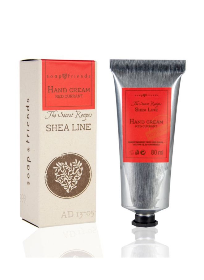 Soap&Friends Red Currant Hand Cream 80ml – Revitalizing Moisturizer with 20% Organic Shea Butter – Natural, Cruelty-Free Hand Cream