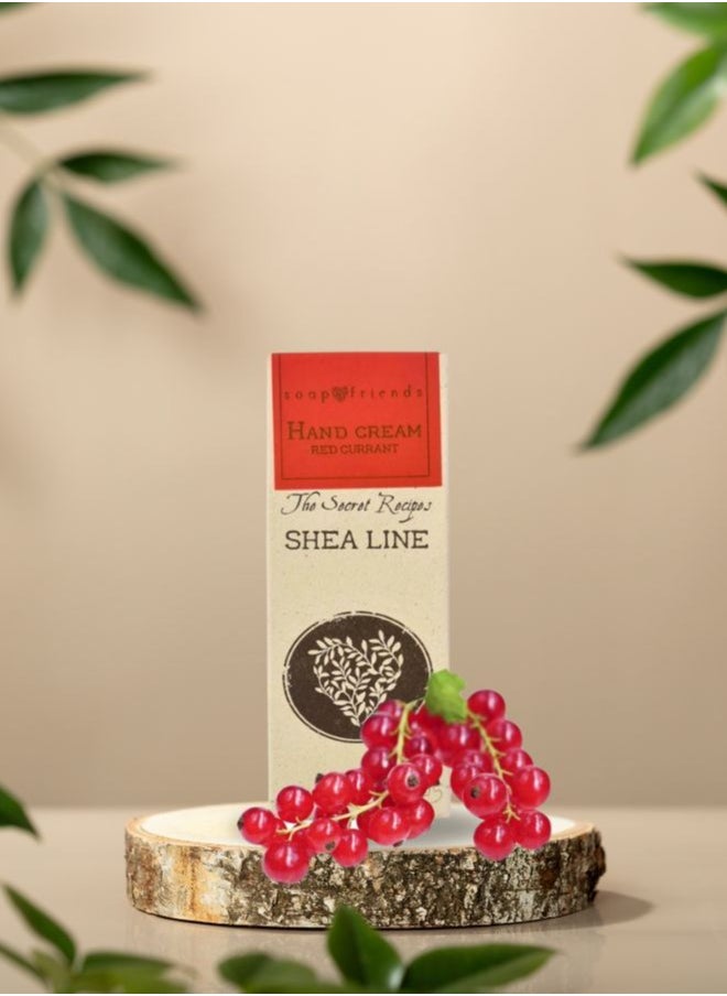 Soap&Friends Red Currant Hand Cream 80ml – Revitalizing Moisturizer with 20% Organic Shea Butter – Natural, Cruelty-Free Hand Cream