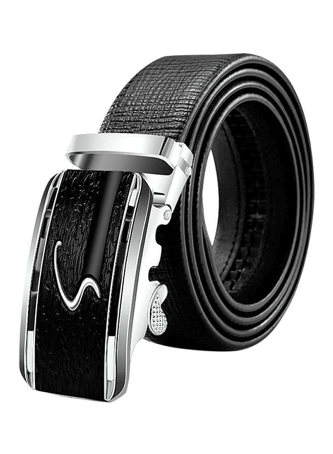 PU Leather Belt Black/White