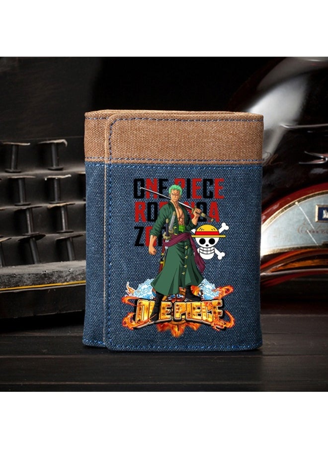 New ONE PIECE Canvas Vertical Wallet