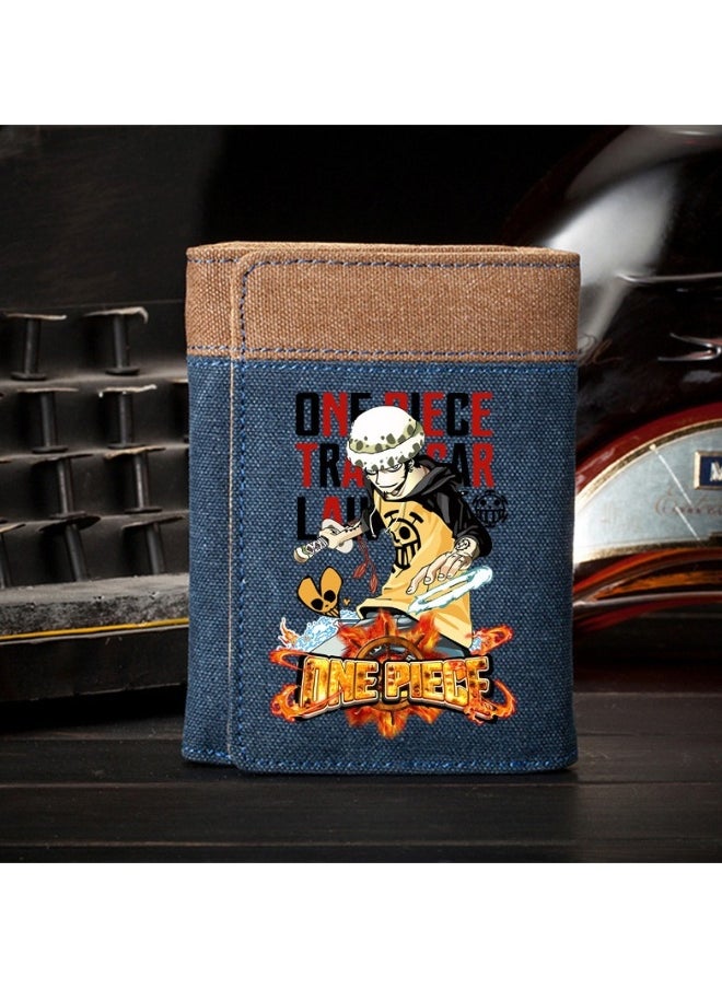 New ONE PIECE Canvas Vertical Wallet