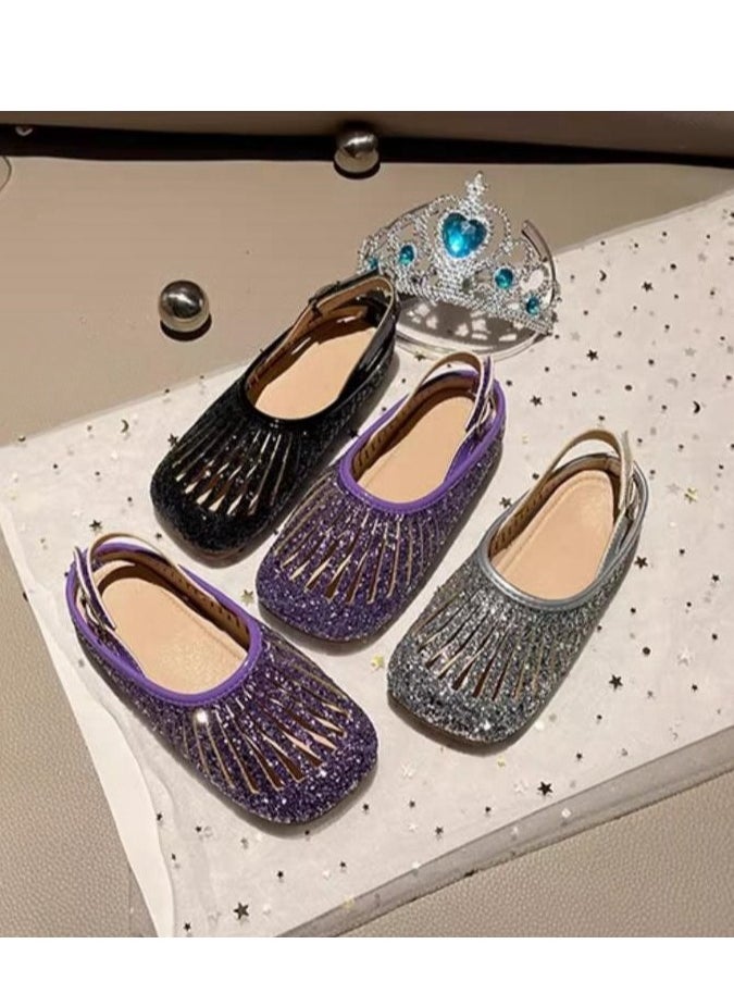 Girl's Crystal Breathable Princess Baotou Sandals