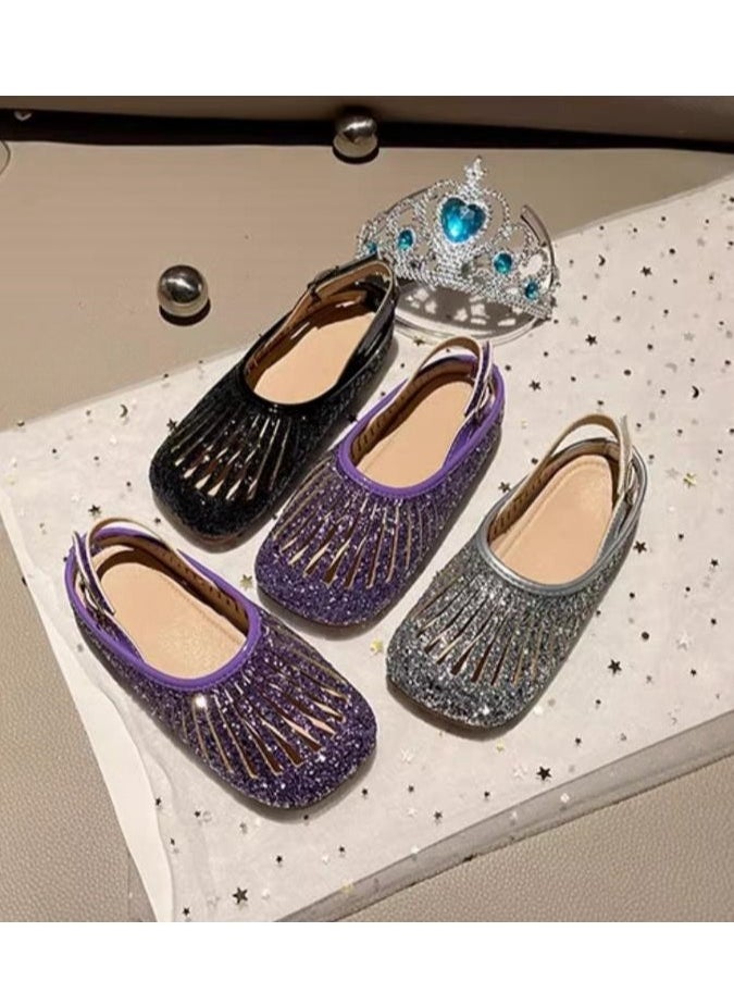 Girl's Crystal Breathable Princess Baotou Sandals