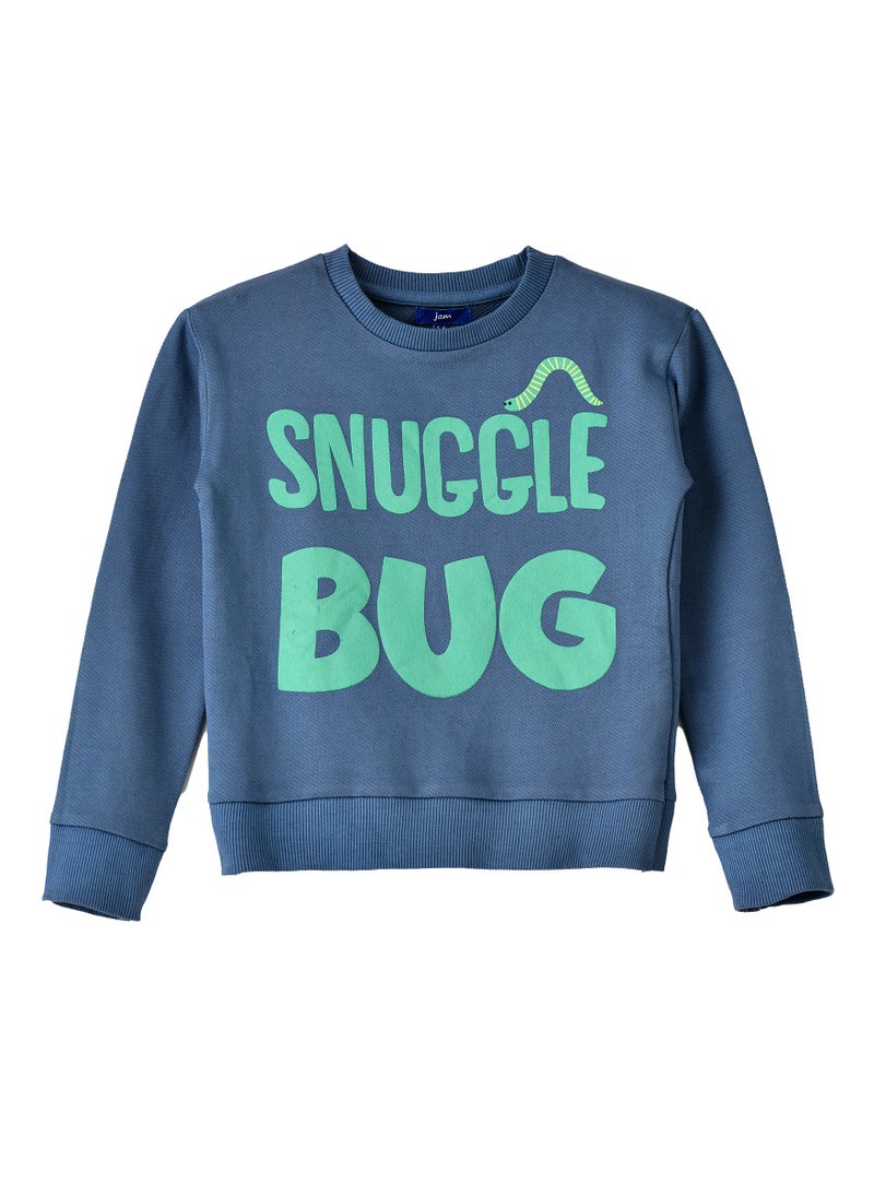 Boys 'Snuggle Bug' Graphic Print Crew Neck Sweatshirt