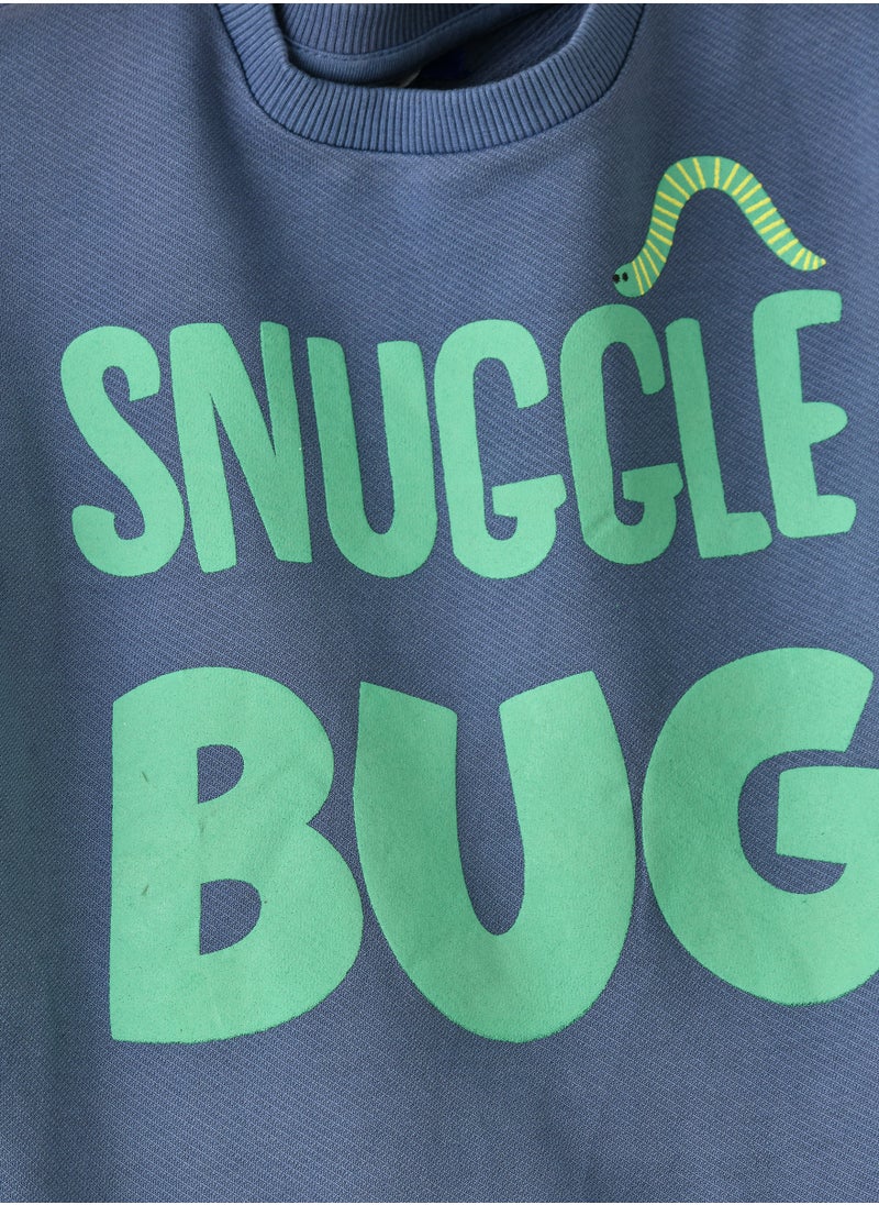 Boys 'Snuggle Bug' Graphic Print Crew Neck Sweatshirt