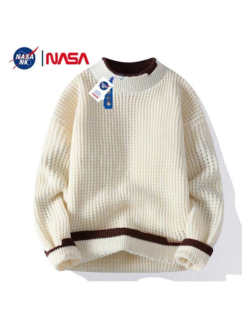 New Trend Of Long Sleeved Sweater With Inner Lining And Bottom Knit Sweater