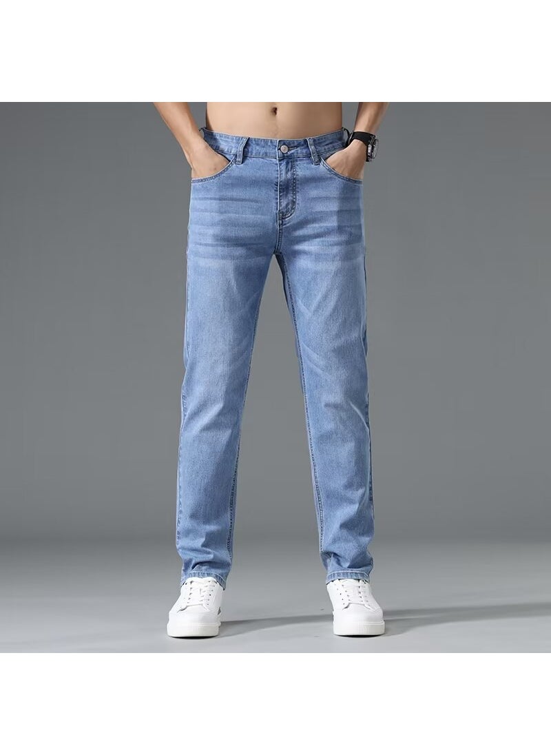 Mens Lightweight Denim Jeans for Spring Blue