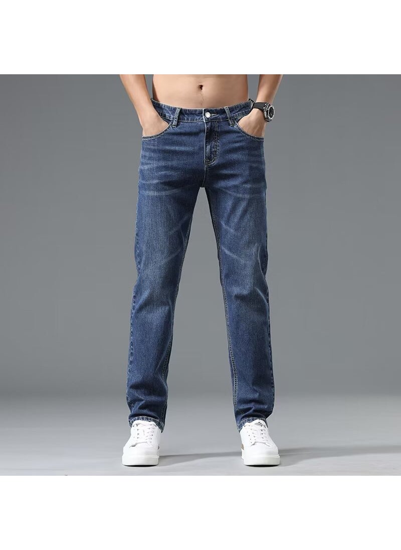 Mens Lightweight Denim Jeans for Spring Dark blue