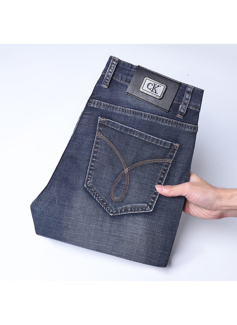 High-End Embroidered Slim-Fit Mens Denim Jeans xl667