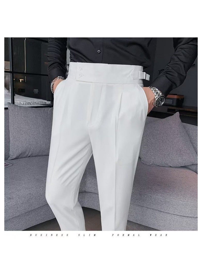 2024 Straight-Leg Trousers Youth Casual Fashion White