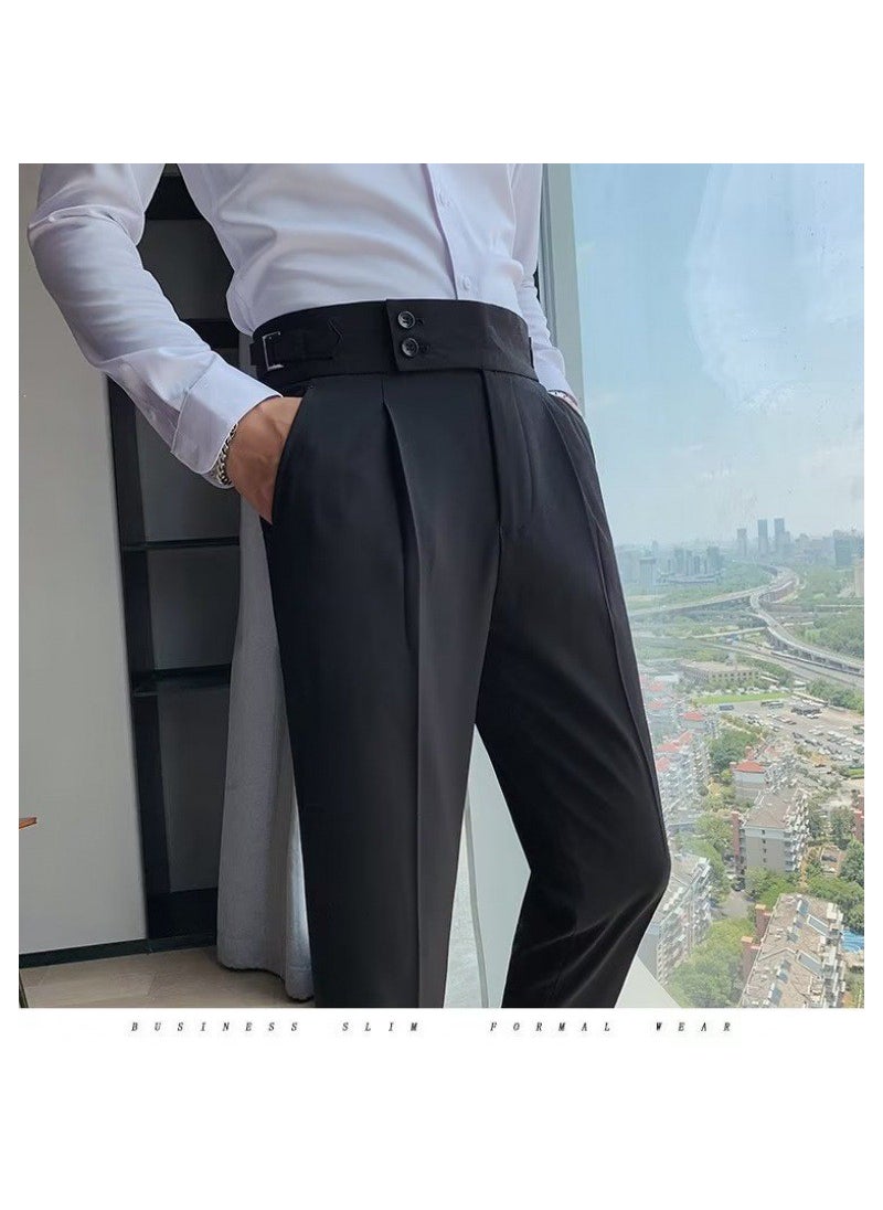 2024 Straight-Leg Trousers Youth Casual Fashion Black