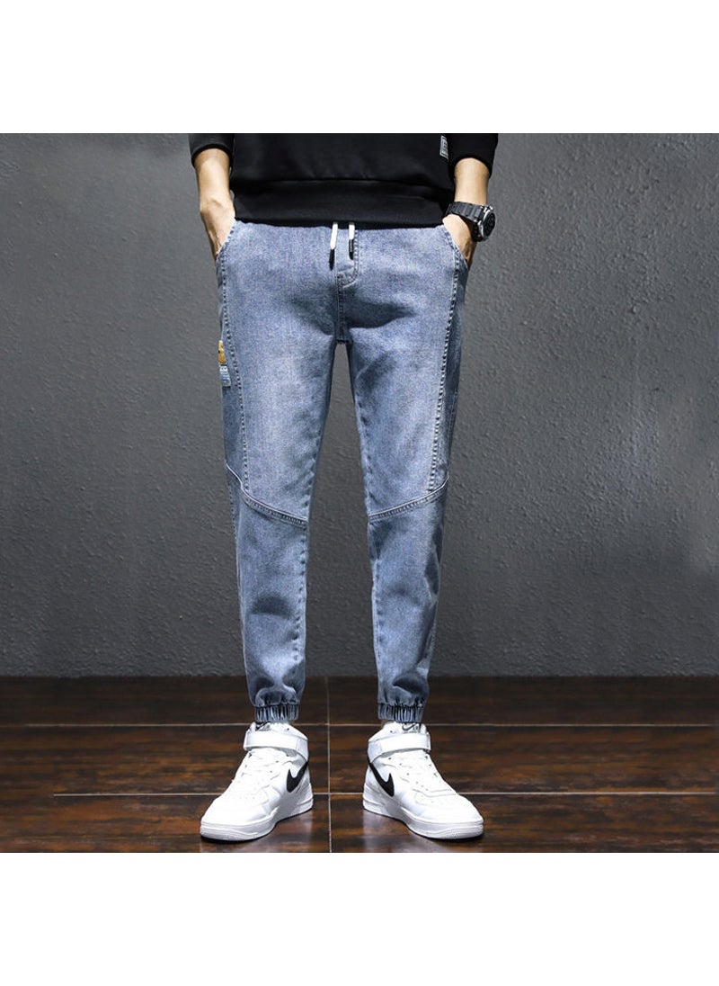 Autumn Mens Casual Loose Denim Jeans Black