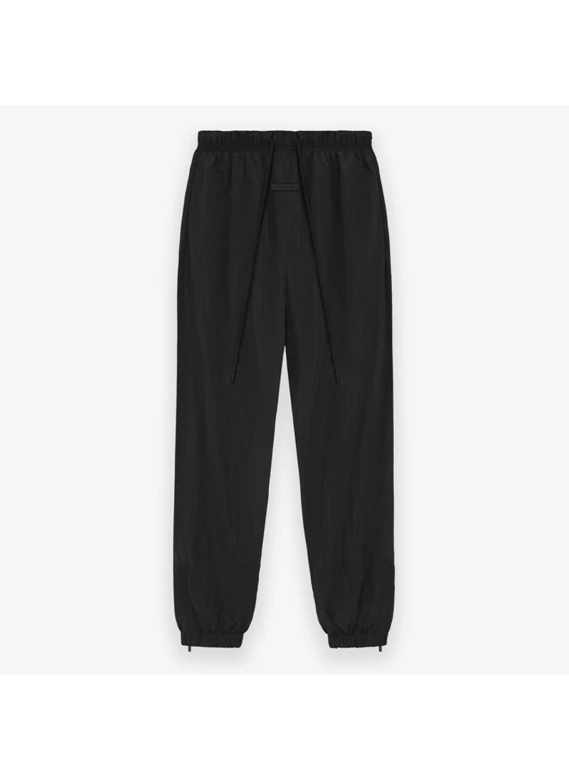 ESSENTIAS Pleated Nylon Joggers Metal Zip Casual Mens Pants seal gray