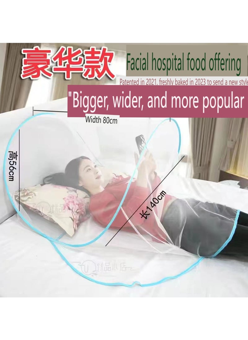 Mosquito proof head cover mini head mosquito net portable, installation free, foldable single person face cover for student dormitories