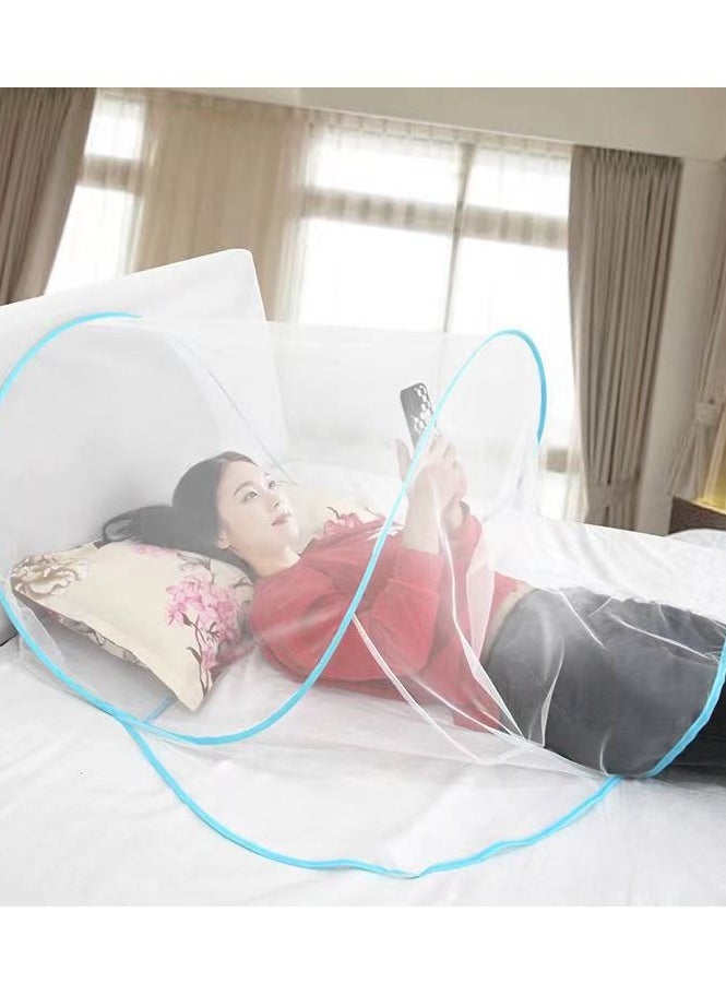 Mosquito proof head cover mini head mosquito net portable, installation free, foldable single person face cover for student dormitories