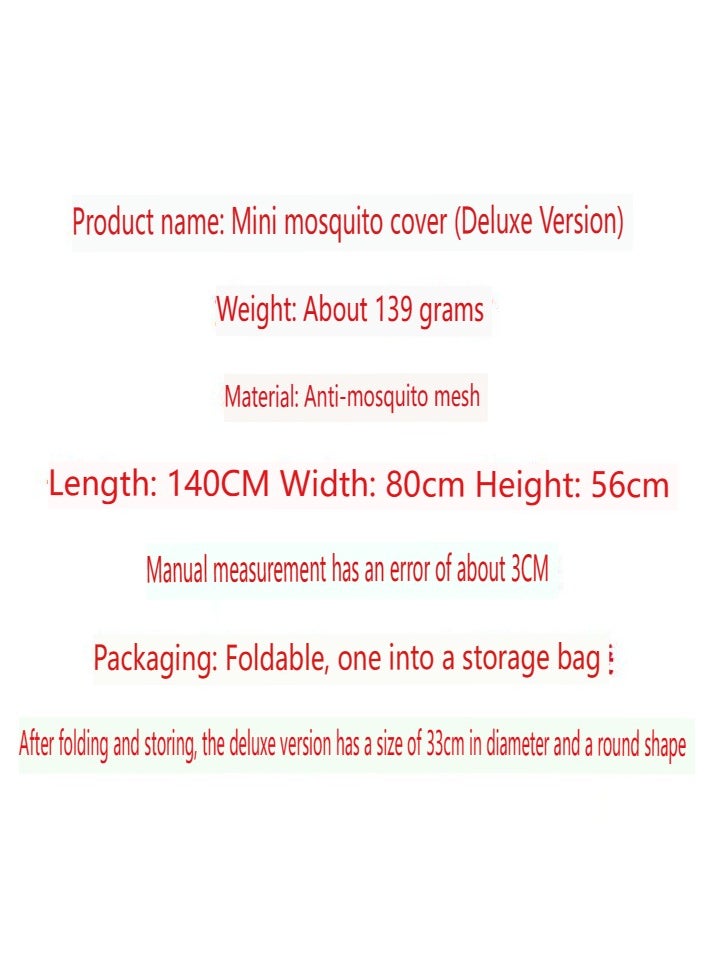 Mosquito proof head cover mini head mosquito net portable, installation free, foldable single person face cover for student dormitories