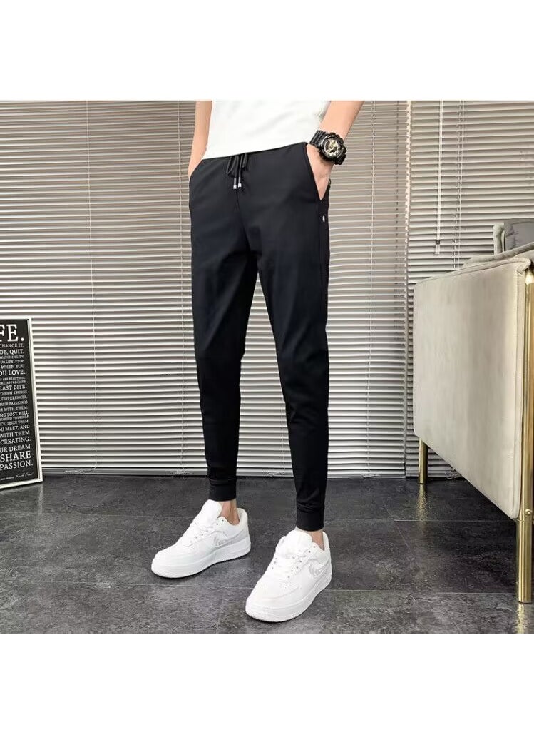 Winter Fleece Corduroy Casual Mens Pants Black 01 [ordinary Style]]