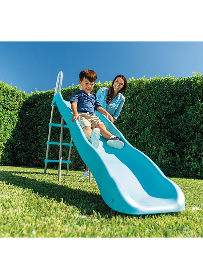 Intex 2.44m Galvanized Steel Freestanding Slide Blue for All Kids