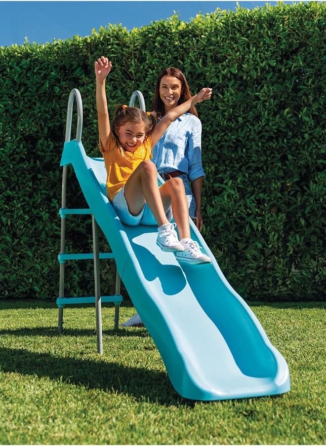 Intex 2.44m Galvanized Steel Freestanding Slide Blue for All Kids