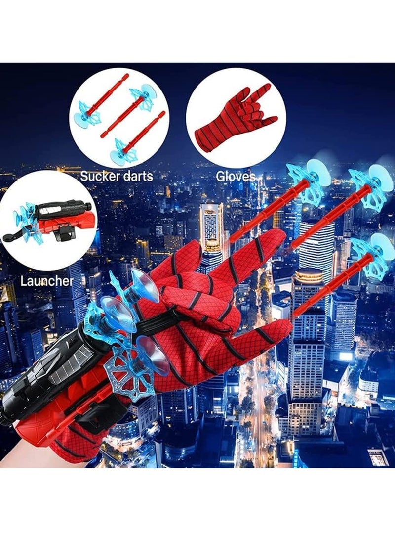 Launcher Gloves for Spiderman, Super Hero Web Shooter for Kids, Spider Shooter Toy, Spider-Man Launcher Gloves Educational Toys, Spider Launcher Wrist Toys Costume Cosplay Super Hero Toys Gift