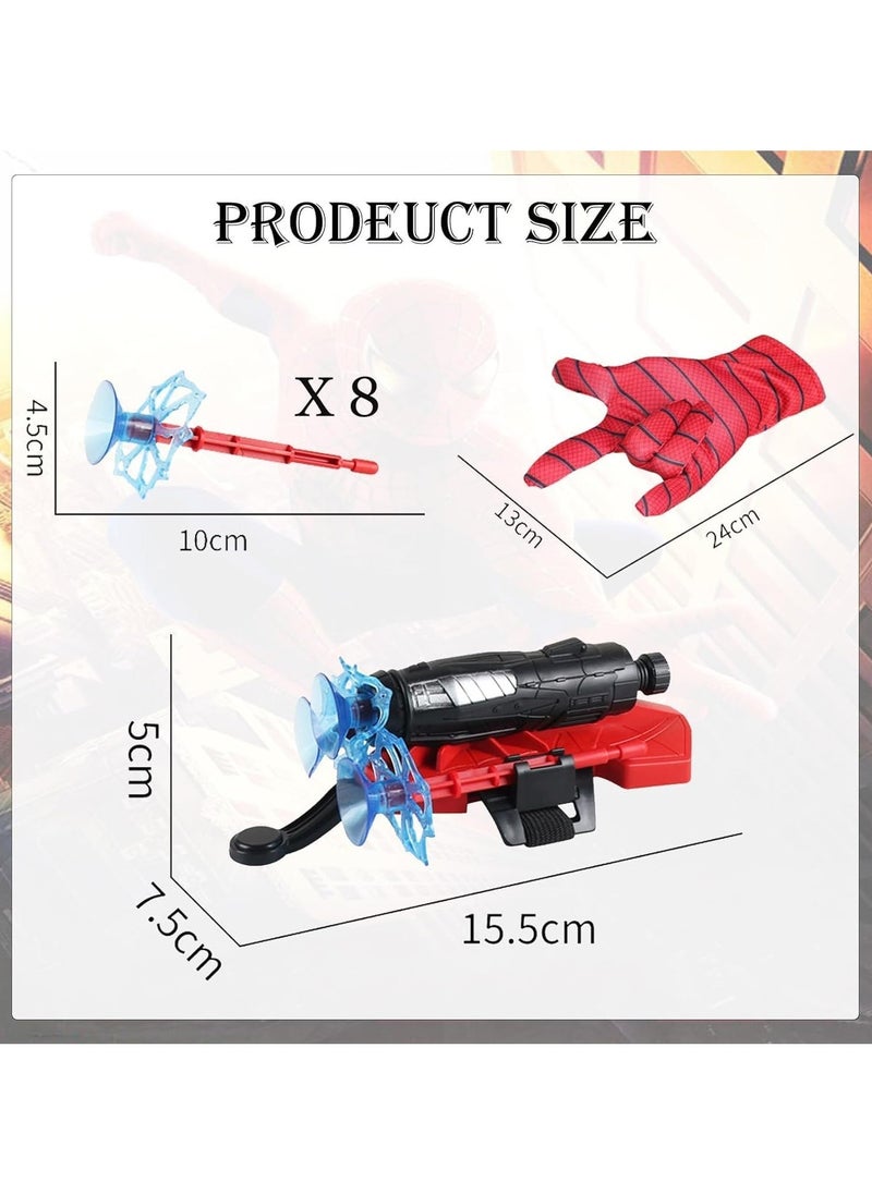 Launcher Gloves for Spiderman, Super Hero Web Shooter for Kids, Spider Shooter Toy, Spider-Man Launcher Gloves Educational Toys, Spider Launcher Wrist Toys Costume Cosplay Super Hero Toys Gift