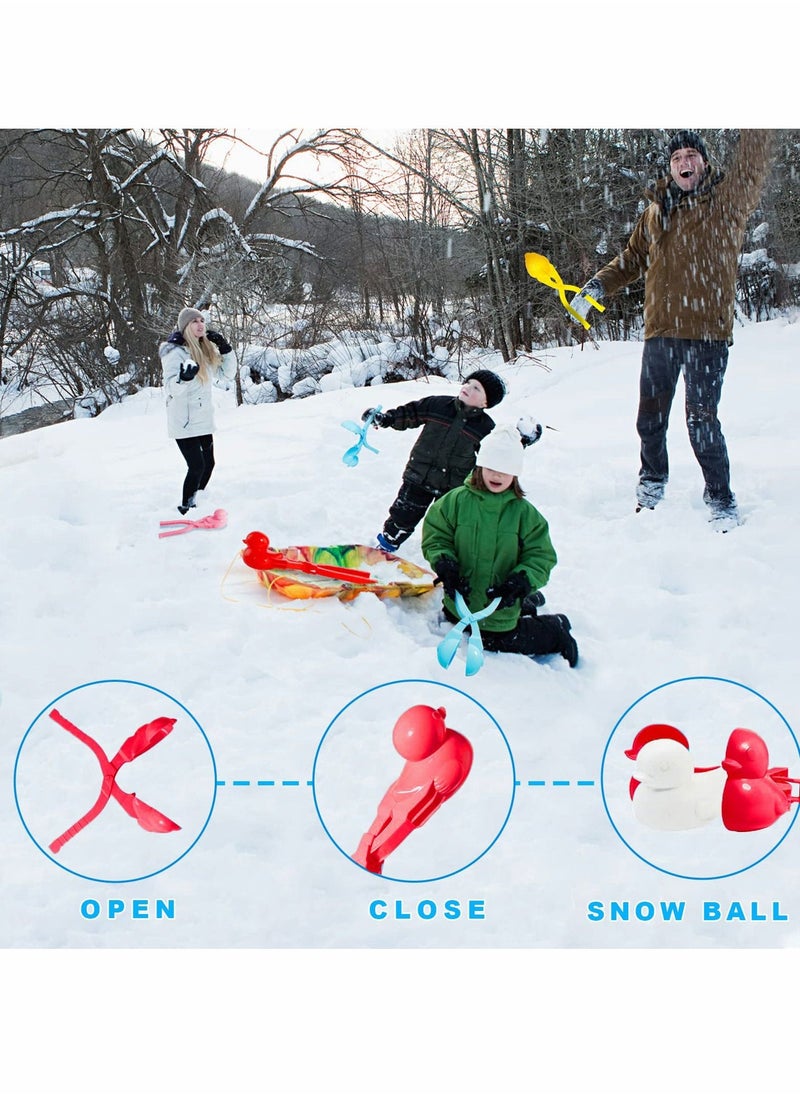 Snowball Maker Toys Game Clip Spherical Duck Snowman Heart Snow Ball Sand Mold Tool Beach Toy Fun Winter for Outdoor Fight Red