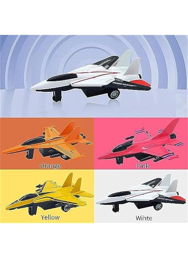 4 Pack Diecast Airplane Toys for 3 4 5 6 Year Old Boys, Pull Back Plane Toys Die Cast Aircraft Fighter Jet Toys Models Kids' Play Vehicles Airplanes for Kids Birthday Gift Party Favors